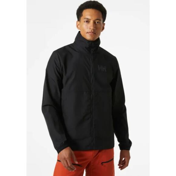HELLY HANSEN Men's HP Light Windbreaker 2.0 Jacket Size XL Black Packable NWT - Picture 1 of 14
